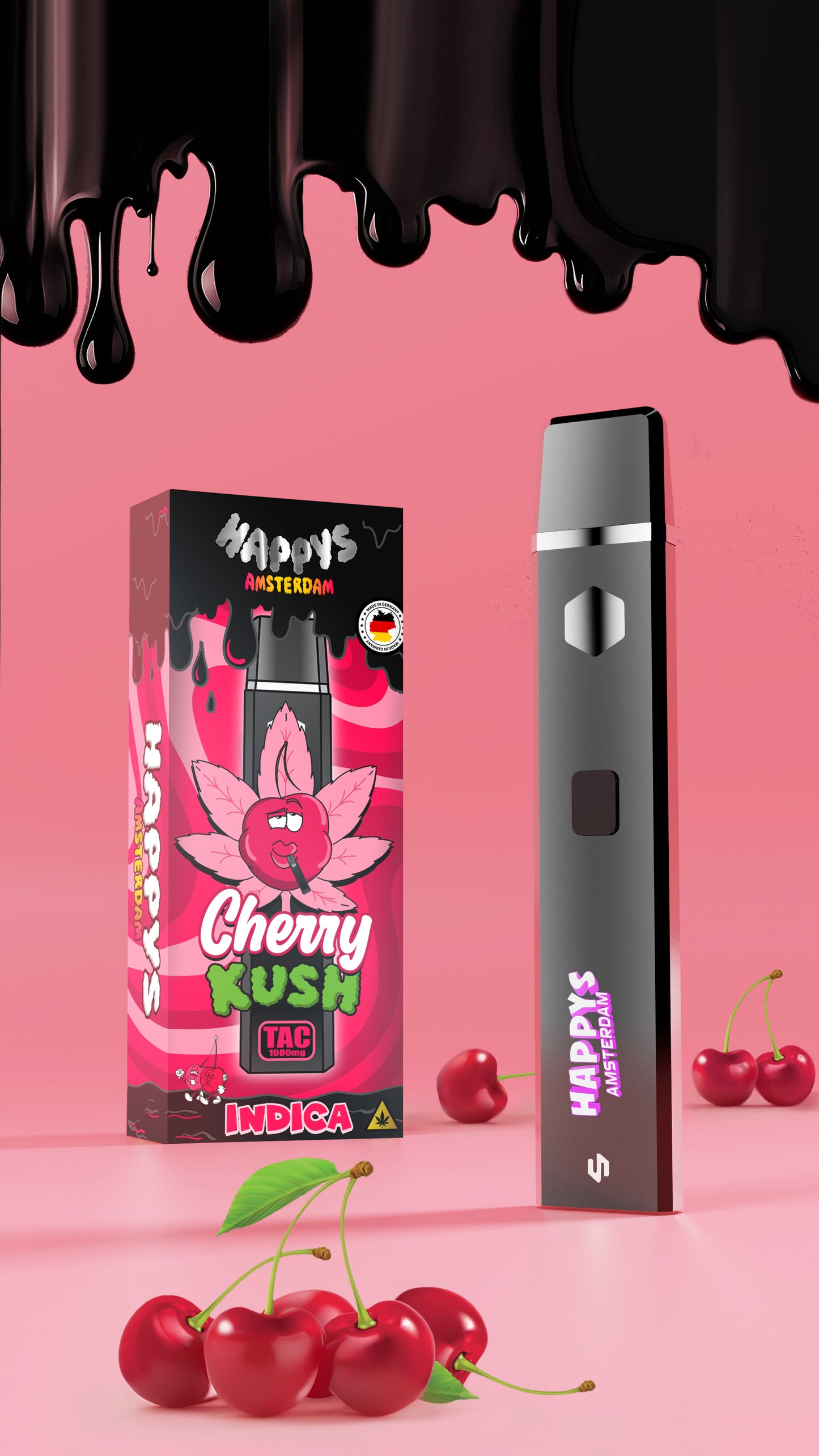 Happys Amsterdam TAC Vape Cherry Kush