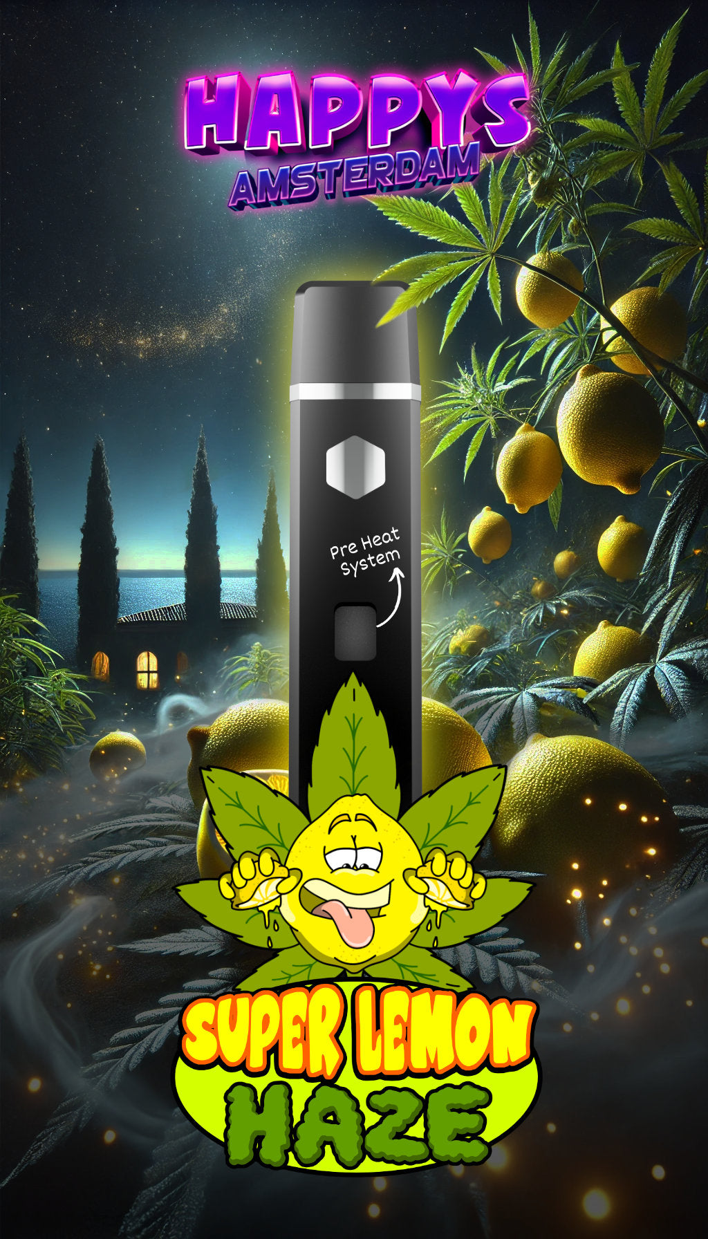 Happy's Amsterdam - Super Lemon Haze Geschmack