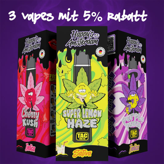 3er Bundle - Happys Amsterdam TAC Vape