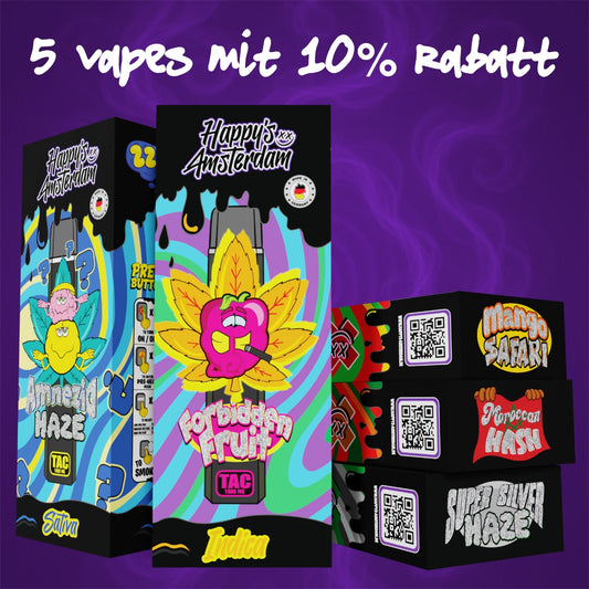 5er Bundle - Happys Amsterdam TAC Vape