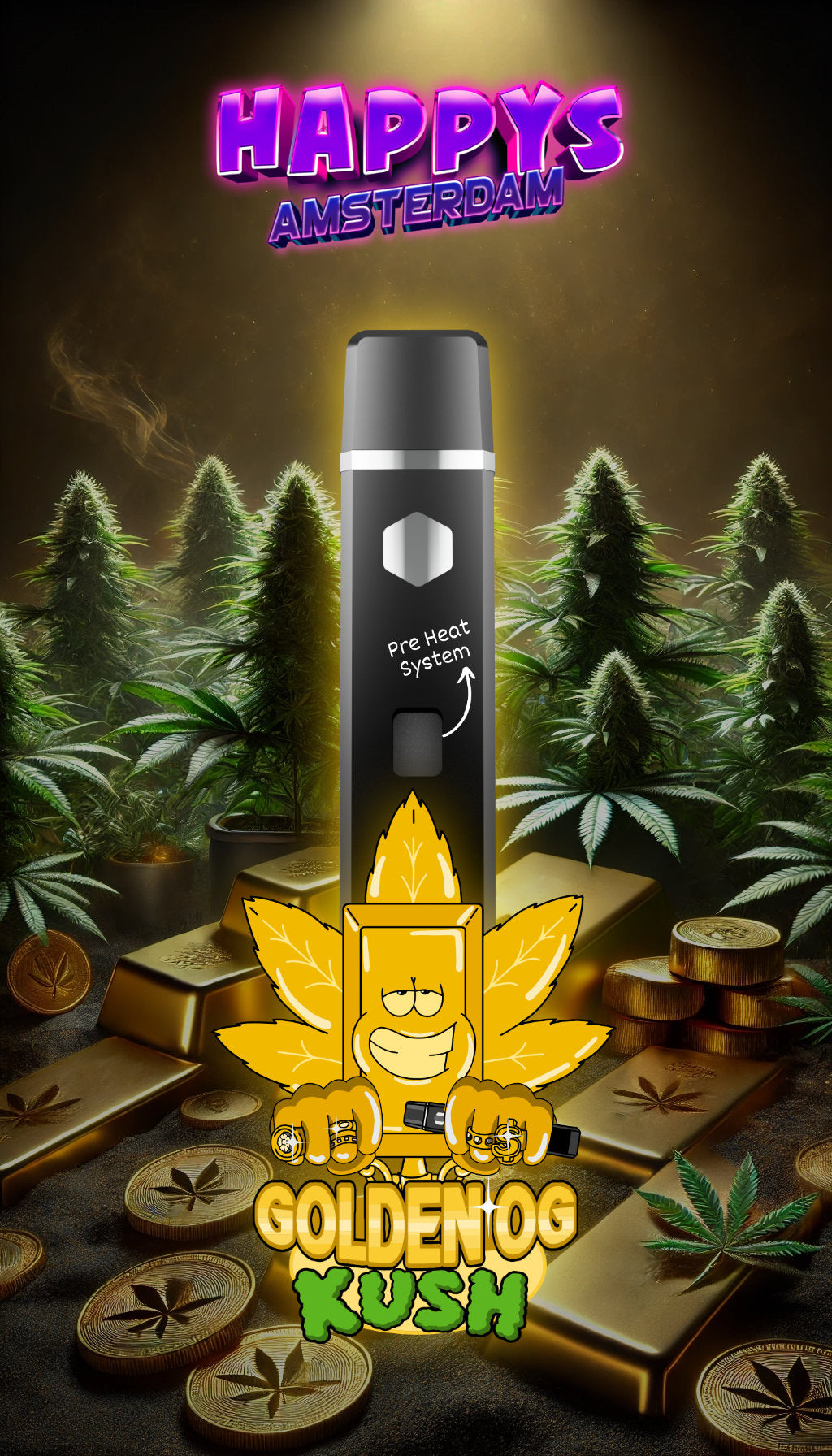 Happy's Amsterdam - Golden OG Kush Geschmack