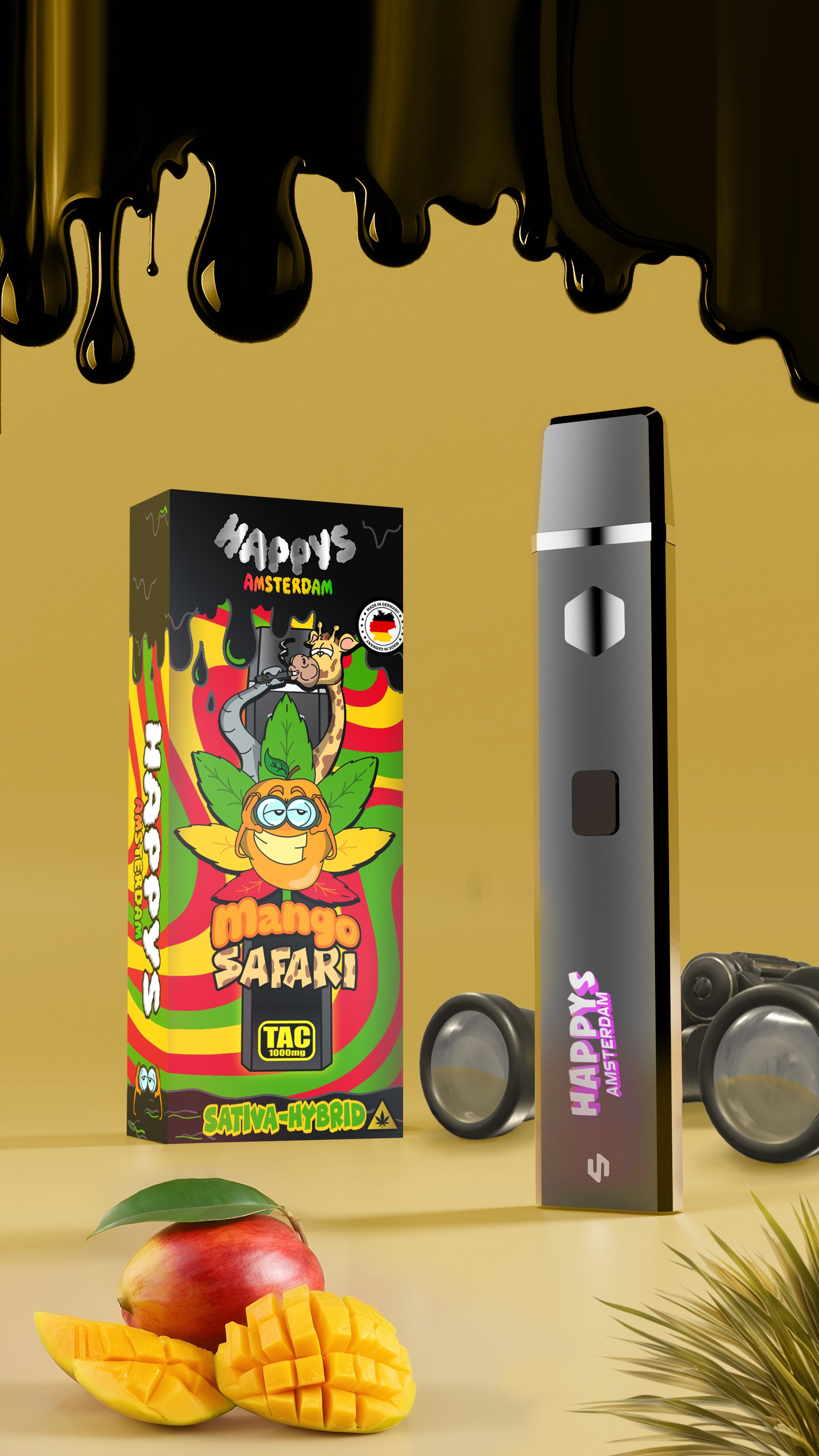 Happys Amsterdam TAC Vape Mango Safari