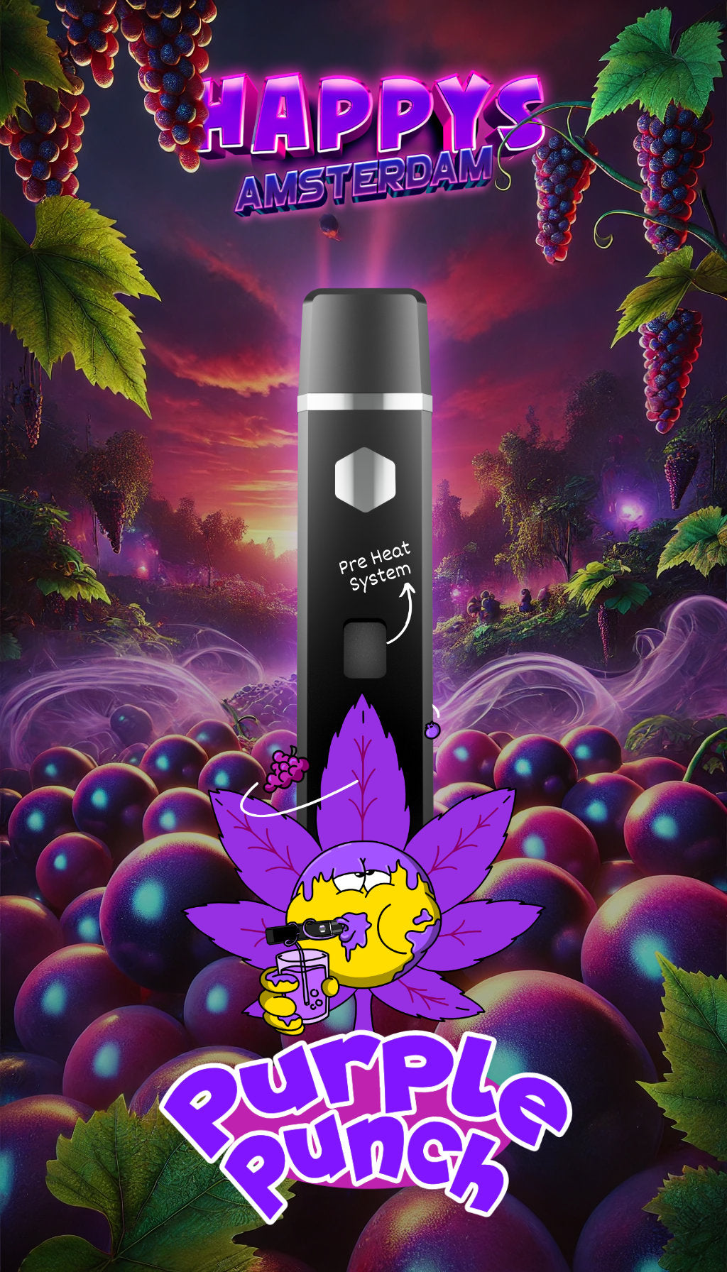 Happy's Amsterdam - Purple Punch Geschmack