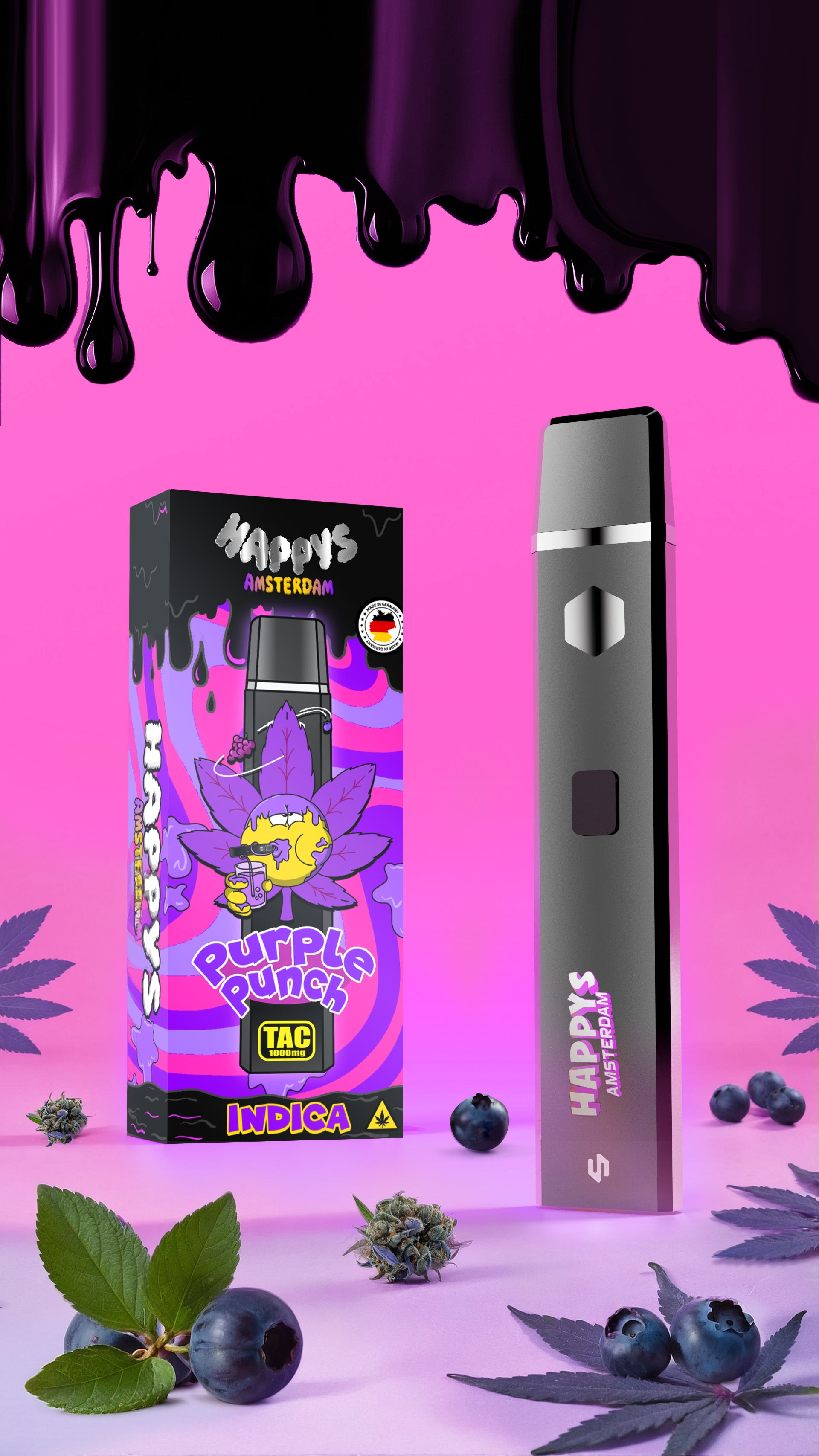 Happys Amsterdam TAC Vape Purple Punch